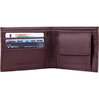 Pocket Bazarmen Brown Artificial Leather Wallet(5 Card Slots)