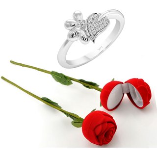                       Vighnaharta Scented Rose Ring Box With Ring For Women And Girls. Pack Of- 1 Ring And 1 Scented Rose                                              