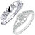 Sukai Jewels Flower Heart Combo Ring For Women And Girls