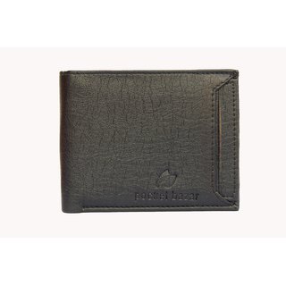 Pocket Bazarmen Casual Black Artificial Leather Wallet(7 Card Slots)