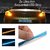 Autobizarre Set Of 1 White Amber Stick-On Above Headlamp Flow Led Sequential Audi Style Daytime Running Flexible Lights