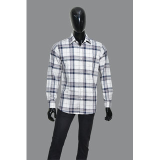 Vento Vamre Grey Checked Premium Cotton Casual Shirt