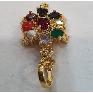                       Navratan Pendant with Natural Navgrah Stone's Astrological  Lab Certified - CEYLONMINE                                              