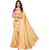 Eka Lifestyle Women's Beige Plain Embellished Saree