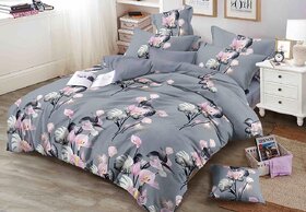 Guru Nanak Enterprises Glace Cotton Double Bed Bedsheet With Two Pillow Covers