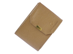 Pocket Bazarmen Beige Artificial Leather Wallet(6 Card Slots)