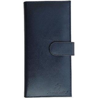                       Pocket Bazarmen Blue Artificial Leather Card Holder(11 Card Slots)                                              