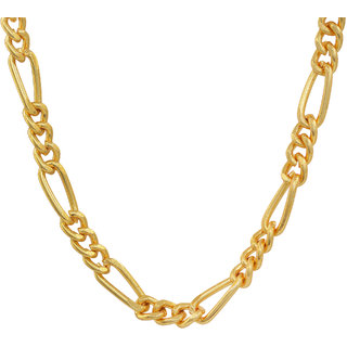                      MissMister Brass Gold plated Long Interlink Fashion chain Stylish  necklace                                              