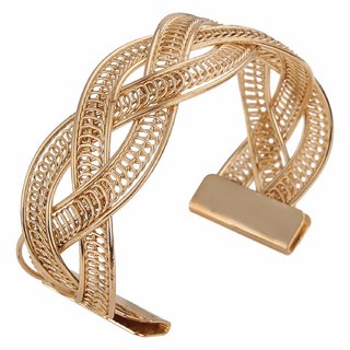                       JSD Gold Plated Latest Adjustable Hand Cuff for Girl & women                                              