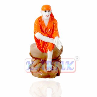                       Kartik Hand Carved Lord Sai Baba Resin Idol Sculpture Statue Size - 6 inches                                              