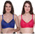 Sona Women's SL007 Full Coverage Non-Padded T-Shirt Lace Bra Multi Color Pack of 2