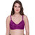 Sona Women's SL007 Full Coverage Non-Padded T-Shirt Lace Bra Purple Color