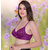 Sona Women's SL007 Full Coverage Non-Padded T-Shirt Lace Bra Purple Color