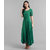 Vivent  Women Sea Green Plain Georgette Dress