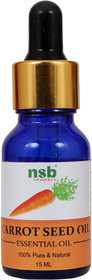 nsb herbals Carrot Seed Essential Oil - 100 Pure, Natural  Undiluted for Skin  Hair (15 ml)