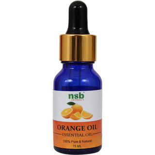 Orange Essential Oil - 100 Pure, Natural  Undiluted - for Skin Care, Acne, Lips, Aroma Diffuser  Hair Care  (15 ml)