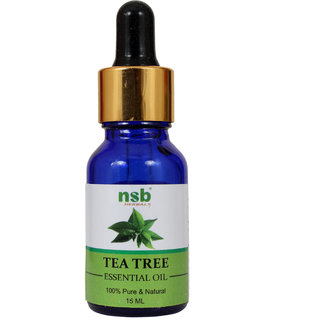 Tea Tree Essential Oil - 100 Pure, Natural  Undiluted - for Healthy Skin, Face, Acne  Hair  (15 ml)