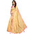 Eka Lifestyle Women's Beige Plain Embellished Saree
