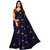 Eka Lifestyle Women's Navy Chandheri Cotton Silk Embroidered Saree