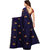 Eka Lifestyle Women's Navy Chandheri Cotton Silk Embroidered Saree