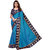 Eka Lifestyle Women's Blue Paper Silk Printed Saree