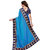 Eka Lifestyle Women's Blue Paper Silk Printed Saree