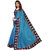 Eka Lifestyle Women's Blue Paper Silk Printed Saree