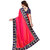 Eka Lifestyle Women's Red Paper Silk Printed Saree