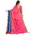 Eka Lifestyle Women's Pink Cotton Silk Printed Saree