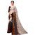 Eka Lifestyle Women's Brown Georgette Printed Saree