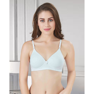 Lemixa  Womens B Cup Cotton Pushup Padded Non Wired Bra