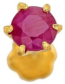CEYLONMINE Ruby nosepin natural & original stone gold plated nosepin for women & girl