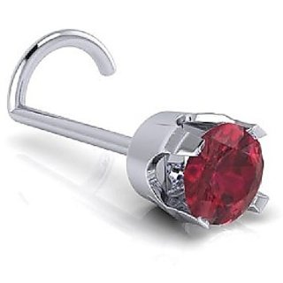 CEYLONMINE original ruby nosepin natural stone manik ruby gold plated nose pin for women girls CEYLONMINE original ruby nosepin natural stone manik ruby gold plated nose pin for women girls