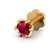 CEYLONMINE manik ruby nose pin gold plated original stone for women  & girls