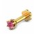 CEYLONMINE natural manik ruby nose pin original & unheated stone manik ruby nosepin gold plated for women & girls