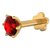 CEYLONMINE manik ruby stone nose pin original  certified gemstone ruby nosepin gold plated for women  girl