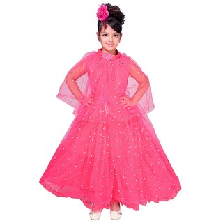 Buy Sky Heights Girls Gajri Net Party Wear Frock Pochu Gown Online 709 from ShopClues