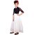 Sky Heights Girls Black White Net Party Wear Gown Maxi