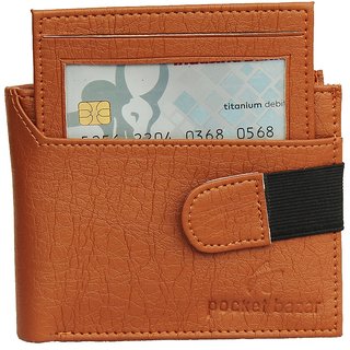                       pocket bazar  Men Casual Tan Artificial Leather Wallet  (9 Card Slots)                                              