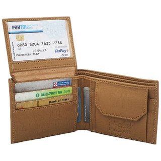                       Pocket bazar  Men Casual Beige Artificial Leather Wallet  (5 Card Slots)                                              