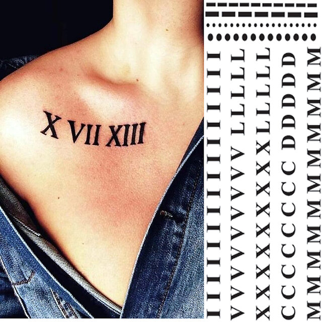 36 Exquisite Roman Numeral Tattoo Designs  TattooBlend
