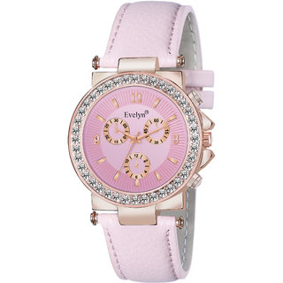 Evelyn Pink dial Luxury Watch for Women Eve-799