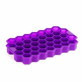 Flexible Silicone Honeycomb Shape Ice Cube Create Perfect 37 Grids Cavity Mold - Multi Color