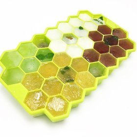 Soft Honeycomb Ice Cube Trays Silicone Ice Mould Easy Release Chocolate Mould(Random Color)