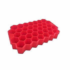 Ice Cube Trays Molds, Full Silicone BPA Free Easy Release Honeycomb Ice Cube Molds, 1 Pack / 37-Ice Trays for Whiskey