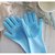 Reusable Rubber Silicon Household Safety Wash Scrubber Heat Resistant Kitchen Gloves for Dishwashing, Cleaning, Gardenin