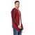 PADDLE UP Maroon Solid Cotton Shrug for Men