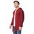 PADDLE UP Maroon Solid Cotton Shrug for Men