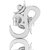 Silver Caiman Sterling-Silver Om Stud Earring For Boys And Men