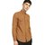 Lion  Hess Brown Solid Spread Collar Full Sleeves for men